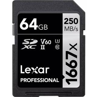 Lexar SDXC Professional Type Silver - 1667x 250MB/s V60 II 64 GB