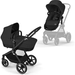Cybex EOS Lux Duovogn inkl. Beemoo Route i-Size Autostol Baby & ISOFIX Base, Lava Grey/Black Stone