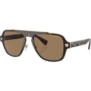 Versace Mand VE2199 1252LA Solbriller Metal Skildpadde Orange Geometrisk Polariseret