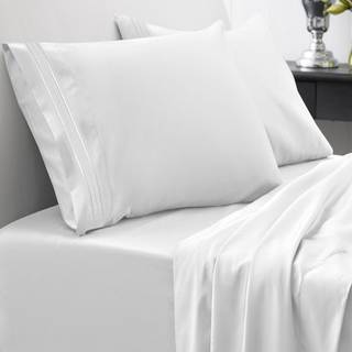 Queen Size Bedark - Åndbar luksusark med fuld elastik og sikre hjørne stropper indbygget - 1800 Supreme Collection Soft Deep Pocket Bedding Sheet