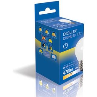 LED Kronepære Diolux 4W - E27 - 2700K - Opal - GN
