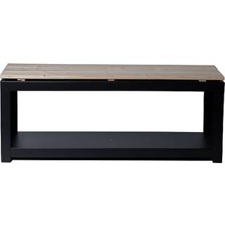 Havebænk med brændedepot 118 x 29,5 x 48 cm