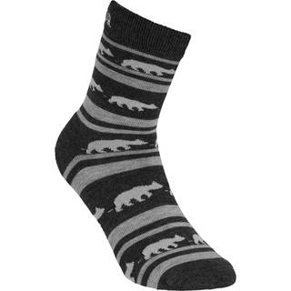 Gridarmor Striped Bear Merino Socks Dark Grey Melange, 44-47