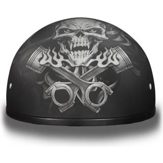 Daytona hjelme motorcykel halv hjelm kranium cap-pistons kranium 100% prik godkendt