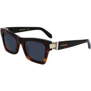 Ferragamo Kvinde SF2013S 240 Solbriller Acetat Havana Firkantet Normal Normal