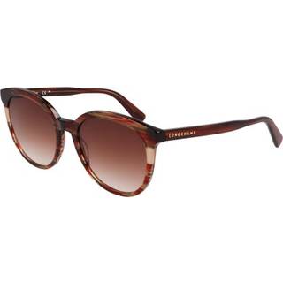 LONGCHAMP Kvinde LO752S 606 Solbriller Acetat Rød Rund Normal Normal