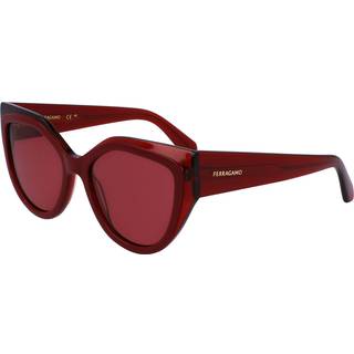 Ferragamo Kvinde SF2004S 618 Solbriller Acetat Bordeaux Cat Eye Normal Normal