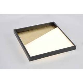 Vista LED-væglampe, guld/sort, 30 x 30 cm