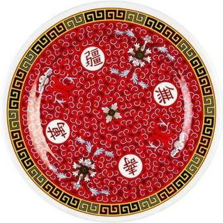 Thunder Group Peacock Collection 12-Pack Plate 7-7/8-tommer melamin r?d