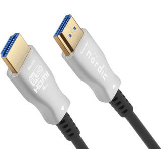 NÖRDIC 5m aktivt AOC optisk fiberkabel HDMI 2.1 8K 60Hz 4K 120Hz 48Gbps Dynamic HDR, eARC, VRR kompatibel med RTX 3080 3090