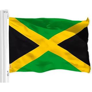 G128 Jamaica Jamaican Flag | 3x5 ft | Liteweave Pro Series Trykt 150D Polyester | Land flag indendørs/udendørs livlige farver messing grommets ty