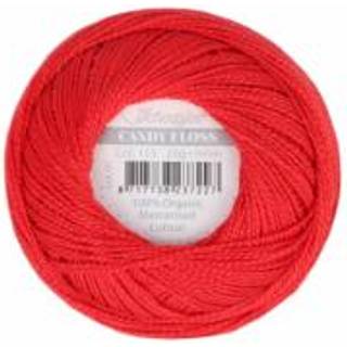 Scheepjes Candy Floss 115 Hot Rød Indhold: 100% merceriseret bomuld Anbefalede pinde: 0.75-1.25 mm Vægt/løbelængde: 20 gr = 165 meter Maskinvask: 40℃/Tørres fladt.