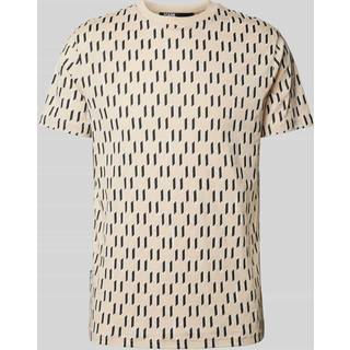 KARL LAGERFELD Herren T-Shirt beige gemustert