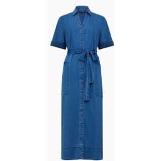 French Connection French Connection Blue 100% Cotton Zaves Chambray Denim Dress