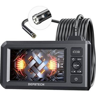 DS300 Double Lens Endo-/Borescope 1080P digitalt inspektionskamera, 5m kabel 7,9 mm IP67 4,3" LCD-skærm, 7x LED