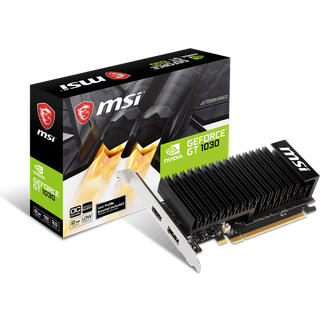 MSI GeForce GT 1030 Silent Low Profile OC - 2GB DDR4 SDRAM - Grafikkort