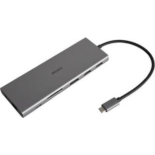 Deltaco USB-C Dockningsstation med 12 Porte - Grå