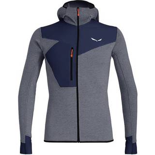 Salewa Puez 2 Dry L/S Hood Full-Zip Tee Fleecejakke Herrer størrelse XL farve grå/blå