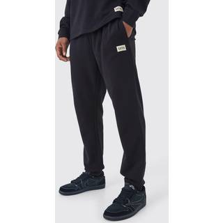 Mens Black Soft Feel Regular Fit Lounge Jogger