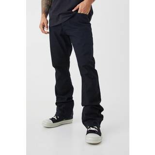 Mens True Black Slim Rigid Flare Jean