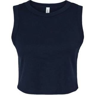 Bella BL1013 Women´s Micro Rib Muscle Crop Tank Solid Navy Blend M