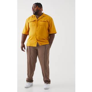 Mens Multi Plus Utility Drop Shoulder Twill Shirt & Pintuck Trouser Set