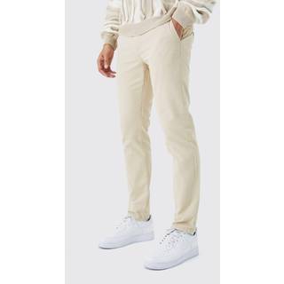 Mens Stone Fixed Waist Skinny Chino Trouser