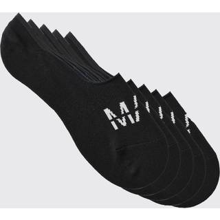 Mens Black 5 Pack Man Invisible Socks