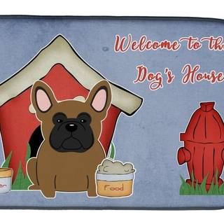 """" Caroline's Treasures Dog House Collection French Bulldog Brown Dish Drying Mat 14 """" """" X 21 """" """" """"