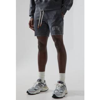 Mens Black Man Active Washed Rest Day Regular Fit 5inch Shorts