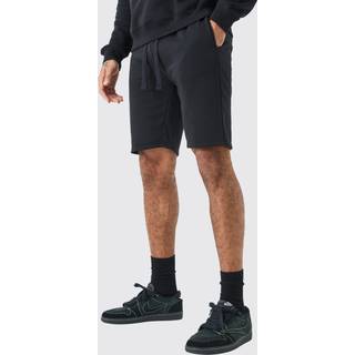 Mens Black Short Length Slim Fit Jersey Short