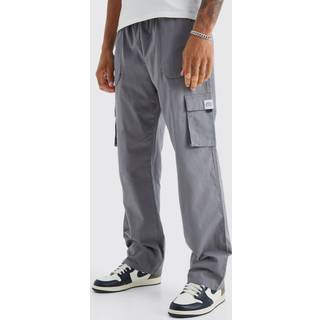 Mens Slate Tall Elastic Waist Relaxed Fit Buckle Cargo Jogger