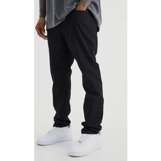 Mens True Black Slim Rigid Washed Jeans