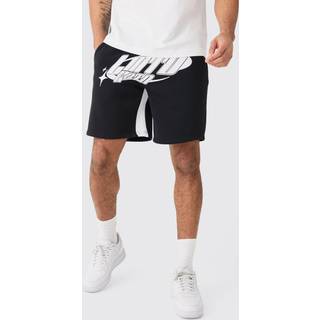 Mens Black Relaxed Limited Edition Gusset Shorts