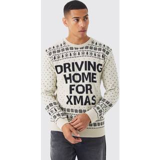 Mens Stone Driving Home For Xmas Jumper