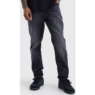 Mens Washed Black Slim Rigid Jean