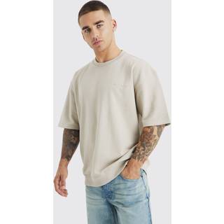 Mens Stone Short Sleeve Oversized Boxy Sweatshirt