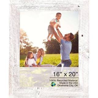 16x20 rustik hvid vasket billedramme