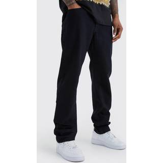 Mens True Black Straight Rigid Jean
