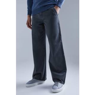 Mens Charcoal Wide Fit Chino Trouser