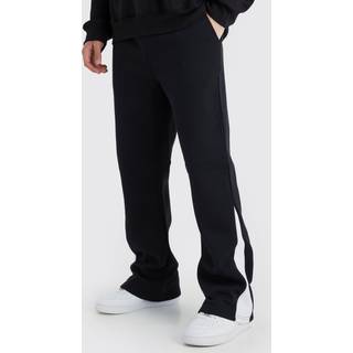 Mens Black Regular Fit Gusset Joggers