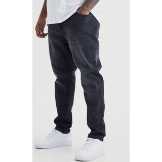 Mens Washed Black Plus Skinny Stretch Jeans