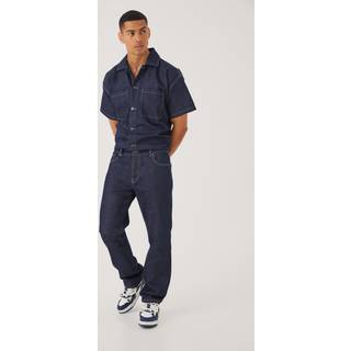 Mens Indigo Relaxed Fit Denim Jumpsuit