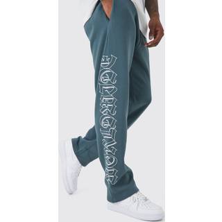 Mens Slate Blue Straight Leg Worldwide Joggers