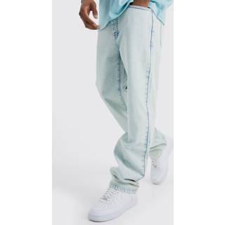 Mens Ice Blue Relaxed Rigid Jean