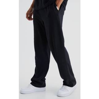 Mens Black Relaxed Fit Premium Towelling Jogger