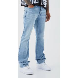 Mens Light Blue Slim Rigid Flare Jean