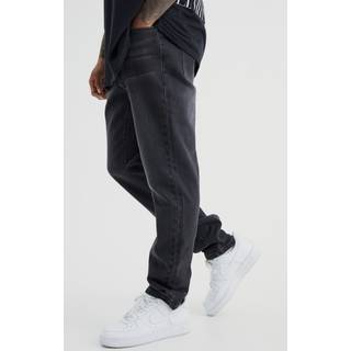 Mens Charcoal Slim Rigid Washed Jeans