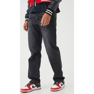 Mens Charcoal Relaxed Rigid Jean