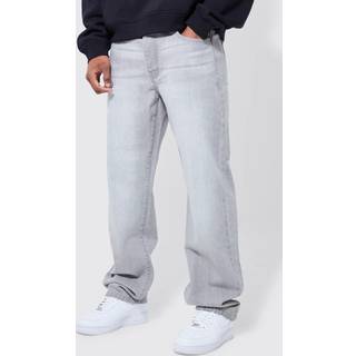 Mens Light Grey Relaxed Fit Rigid Jeans
